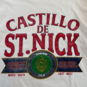 NWT J. Crew Crewcuts St Nick  Santa graphic T-shirt. - kids 10-11